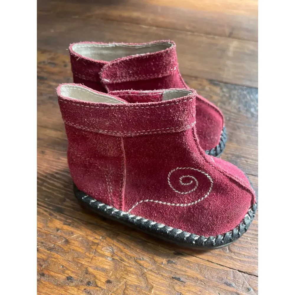 See‎ Kai Run Kids Size 3 Booties Red Shoes Soft Sole Early Walkers